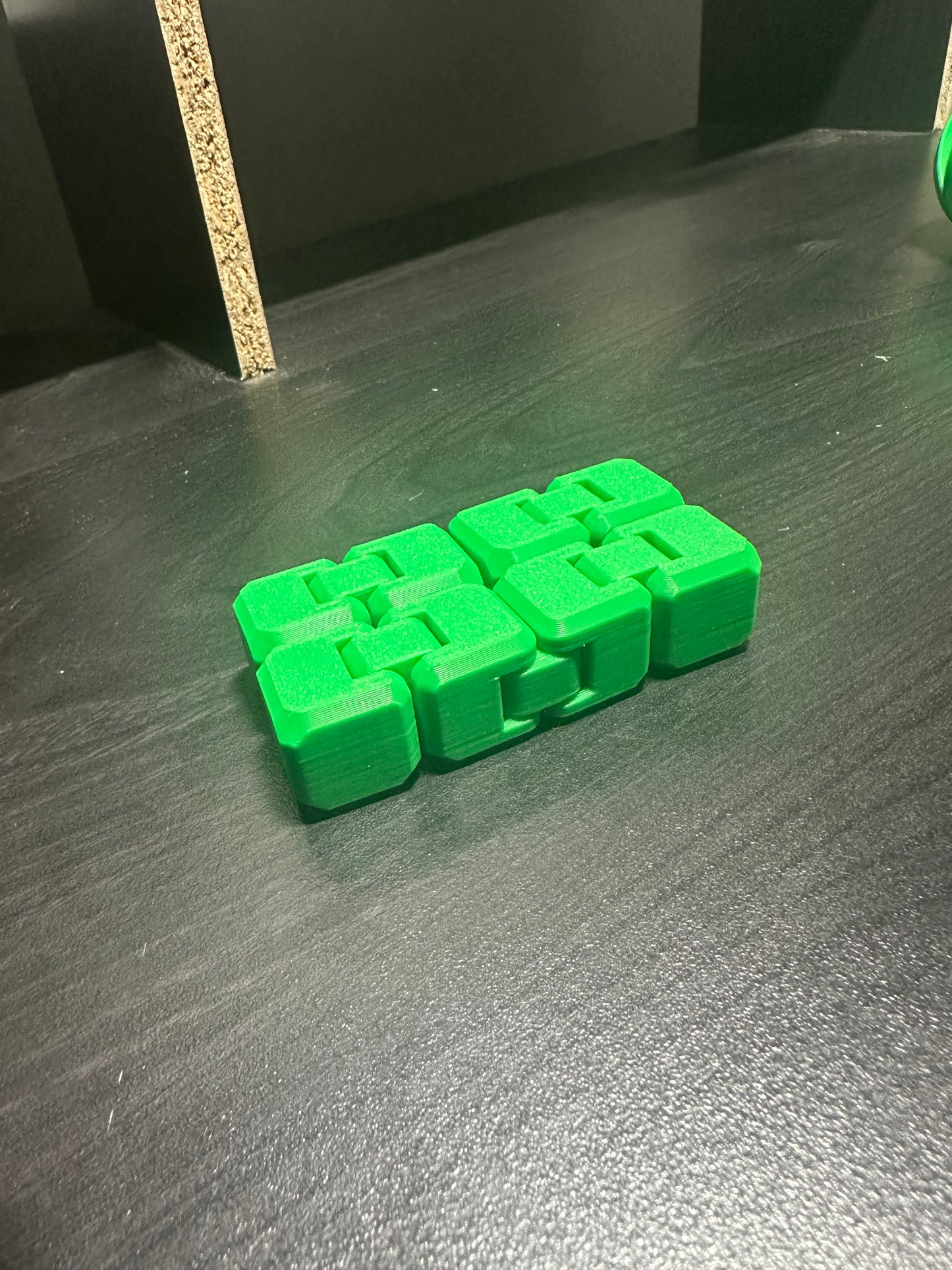 Articulated Lime Green Infinity Cube – 3D Printed Fidget Toy - MADE TO ORDER